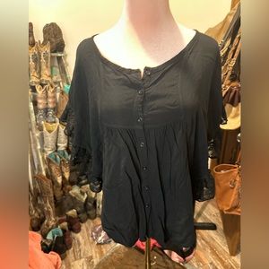 Black Button Blouse